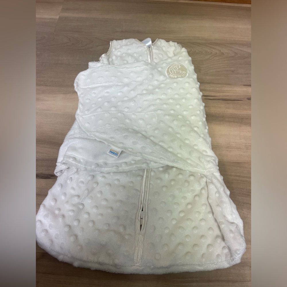 Halo White Minky Sleep Sack Swaddle-Newborn
